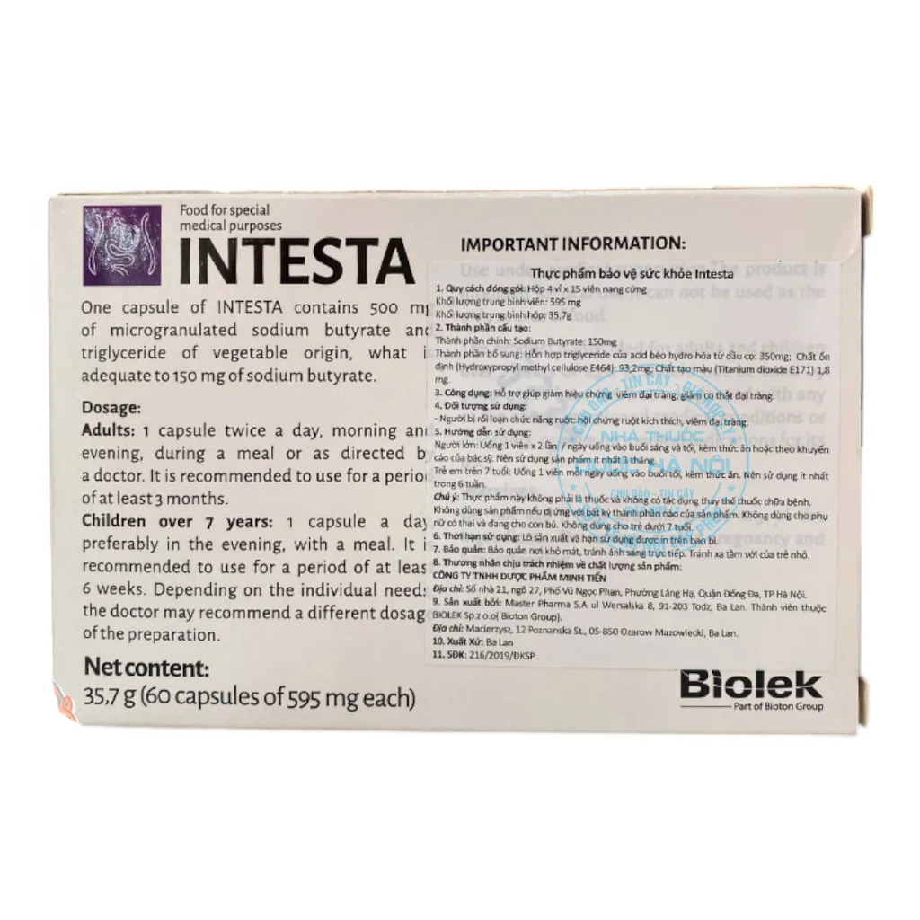 Viên uống Intesta Biolek