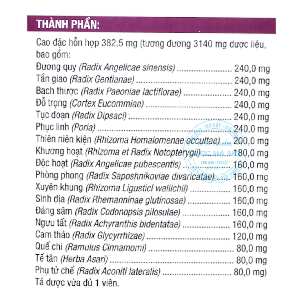 Thuốc Phong Tê Thấp PV