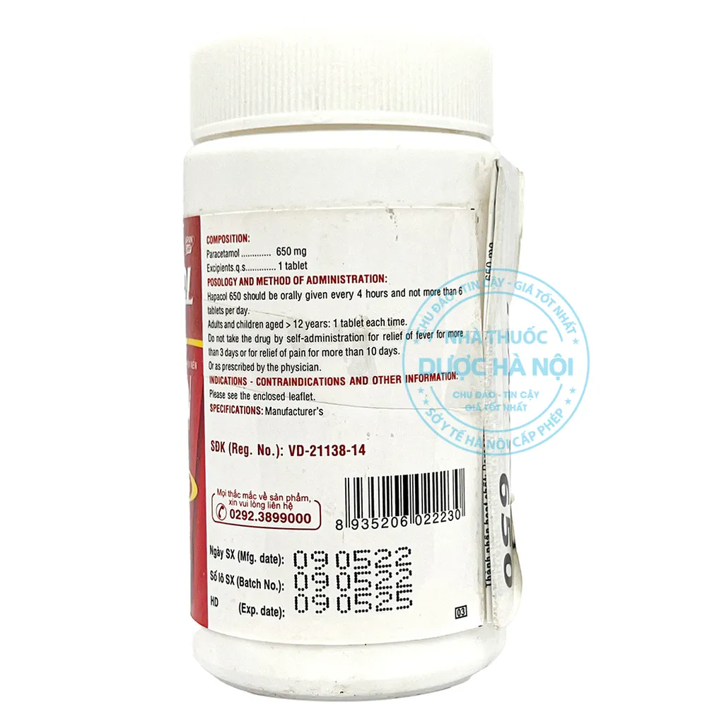 Thuốc Hapacol 650 DHG
