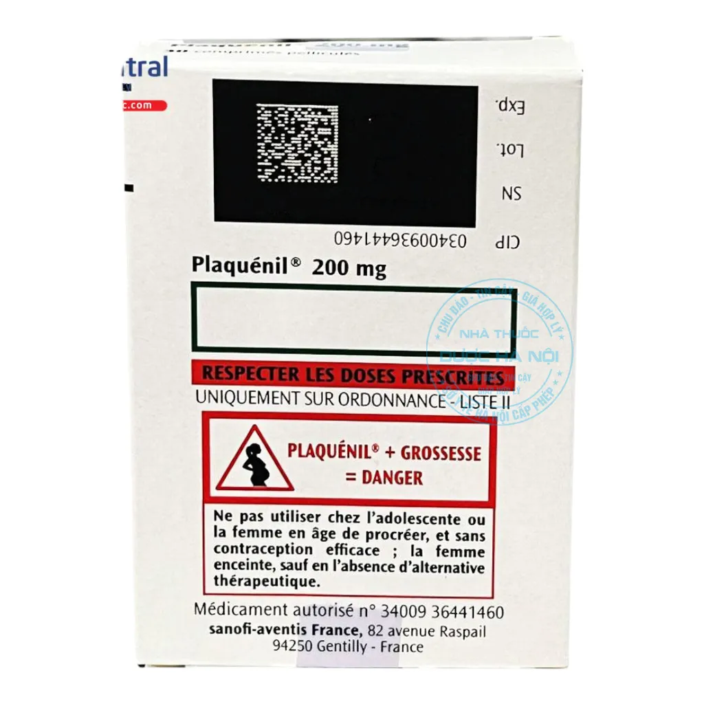 Thuốc điều trị sốt rét Plaquenil 200mg