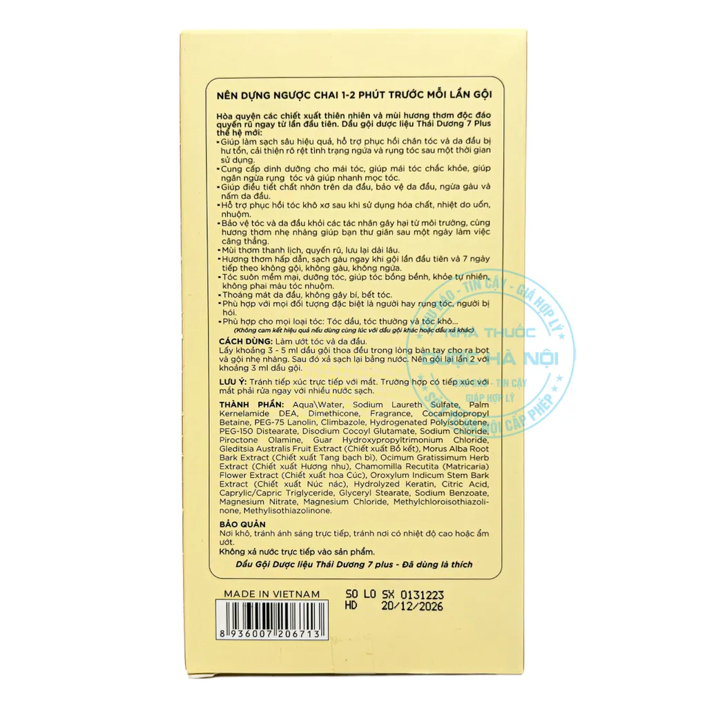 Dầu gội dược liệu Thái Dương 7 Plus Gold