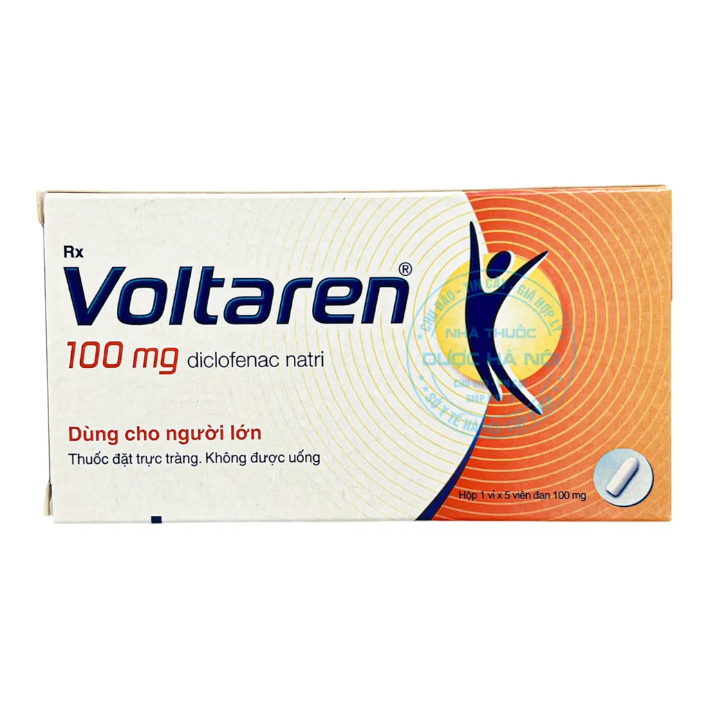 Thuốc đặt Voltaren 100mg
