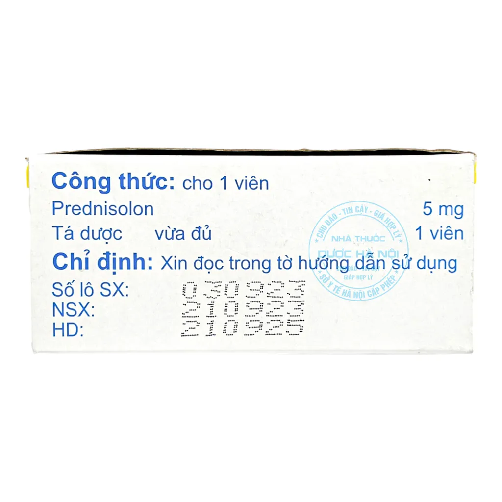 Thuốc Prednisolone 5mg