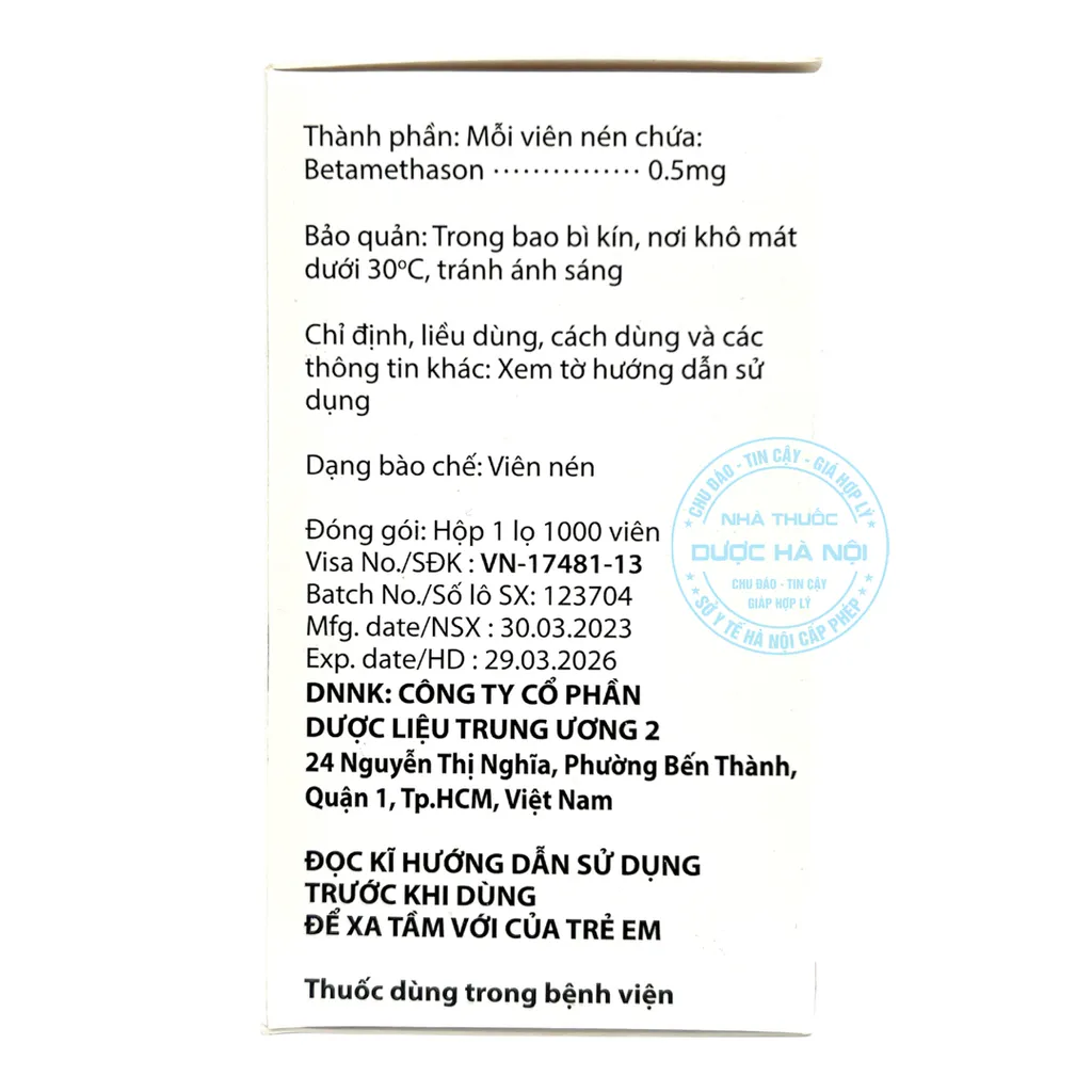 Thuốc Sinil Betamethasone Tabs