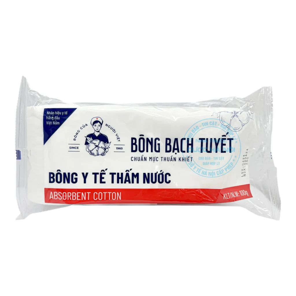Bông y tế Bạch Tuyết 100g