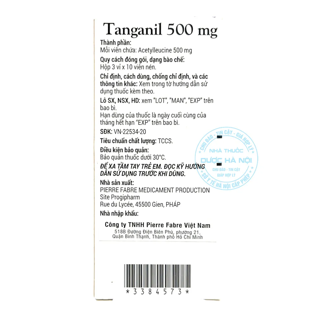 Thuốc Tanganil 500mg