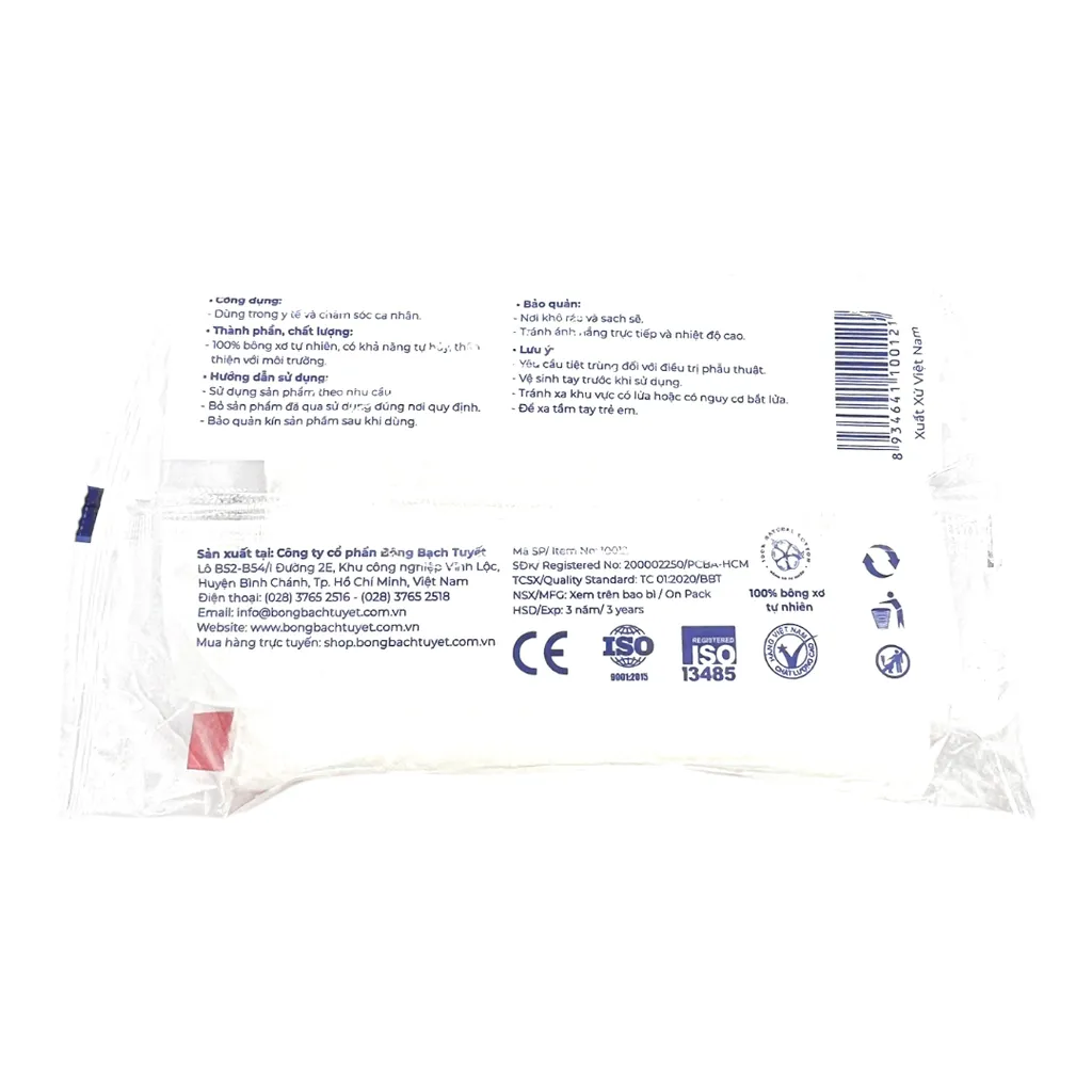 Bông y tế Bạch Tuyết 10g
