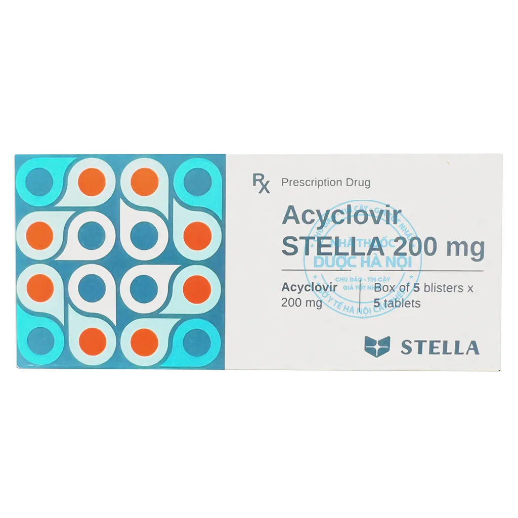 Thuốc Acyclovir Stella 200mg