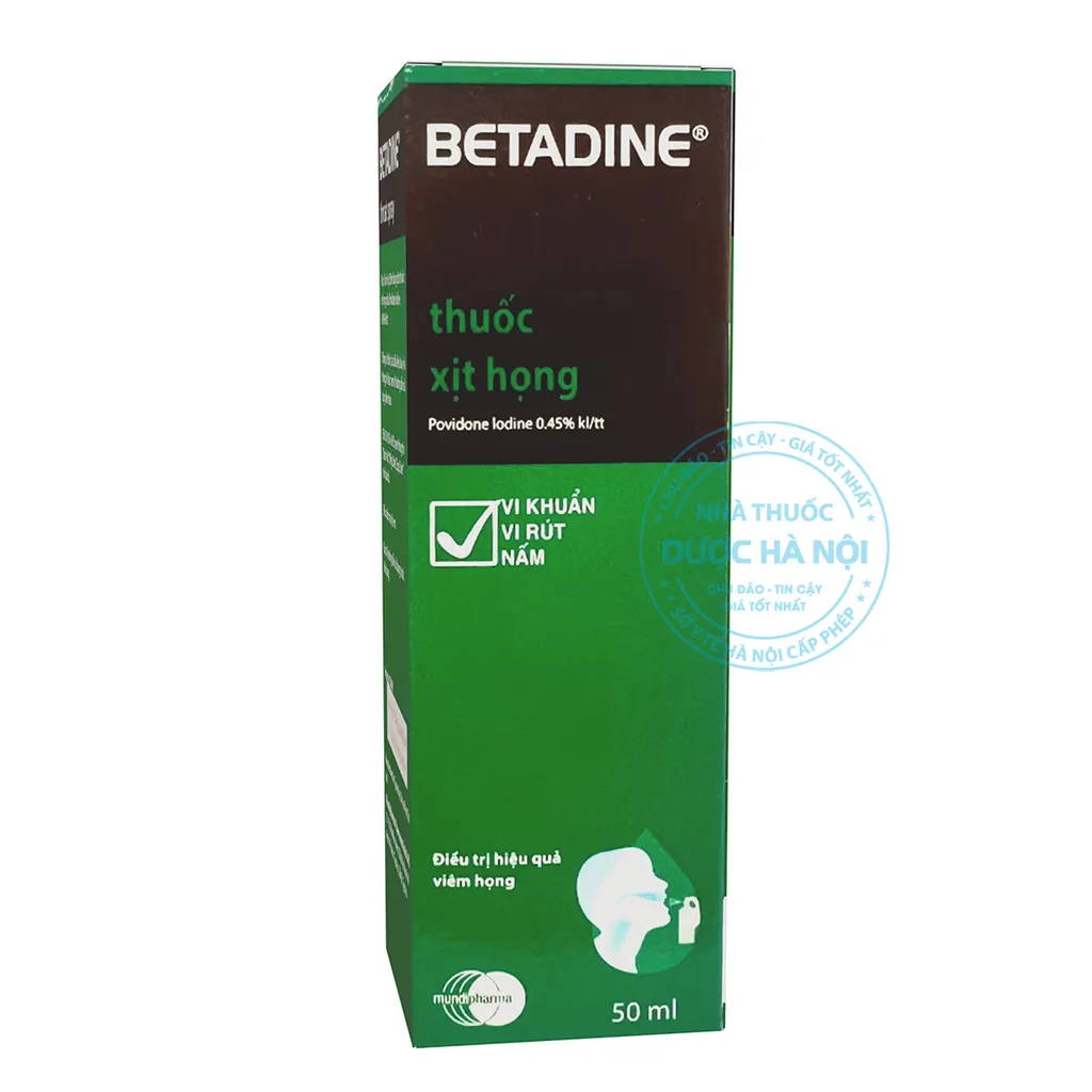 Thuốc xịt họng Betadine