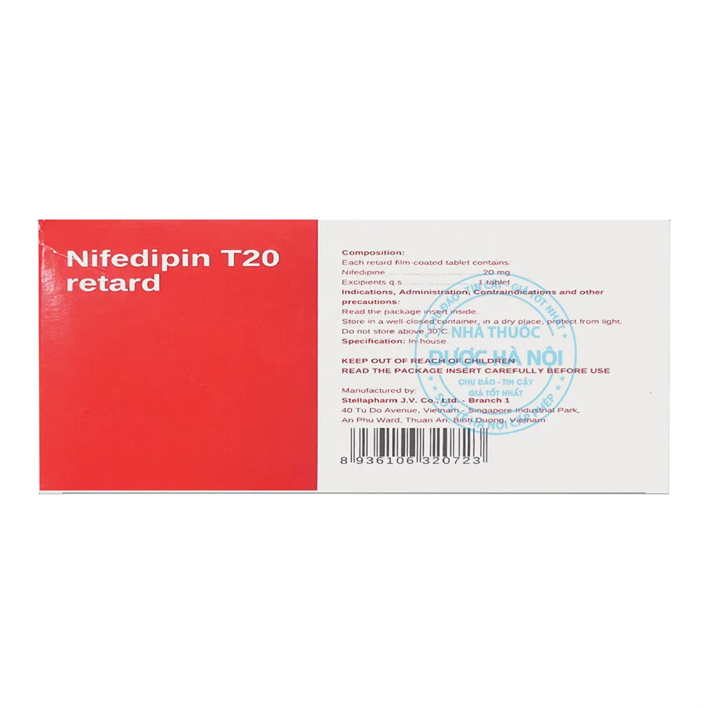 Thuốc Nifedipin T20