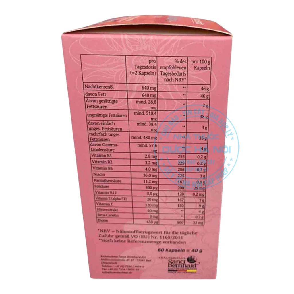 Dầu hoa anh thảo Schonheits Kapseln