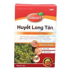 Huyết Long Tán Eurovit hỗ trợ cải thiện lưu thông máu, giảm nguy cơ hình thành cục máu đông