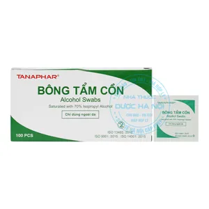 Bông tẩm cồn Tanaphar bảo vệ sức khỏe và phòng ngừa nhiễm trùng vết thương