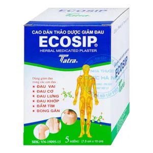 Cao dán thảo dược Ecosip giảm đau nhanh chóng, chống viêm, giảm sưng