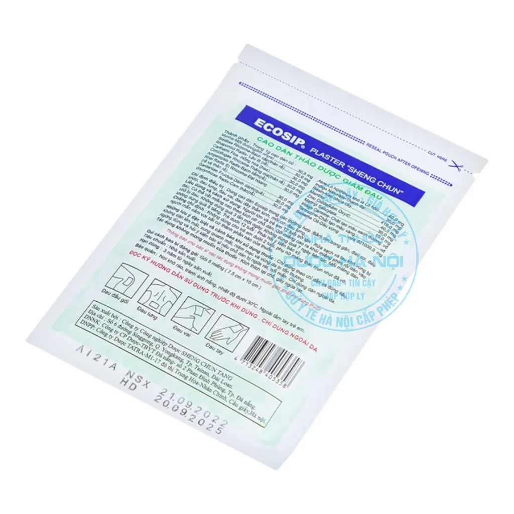 Cao dán thảo dược Ecosip
