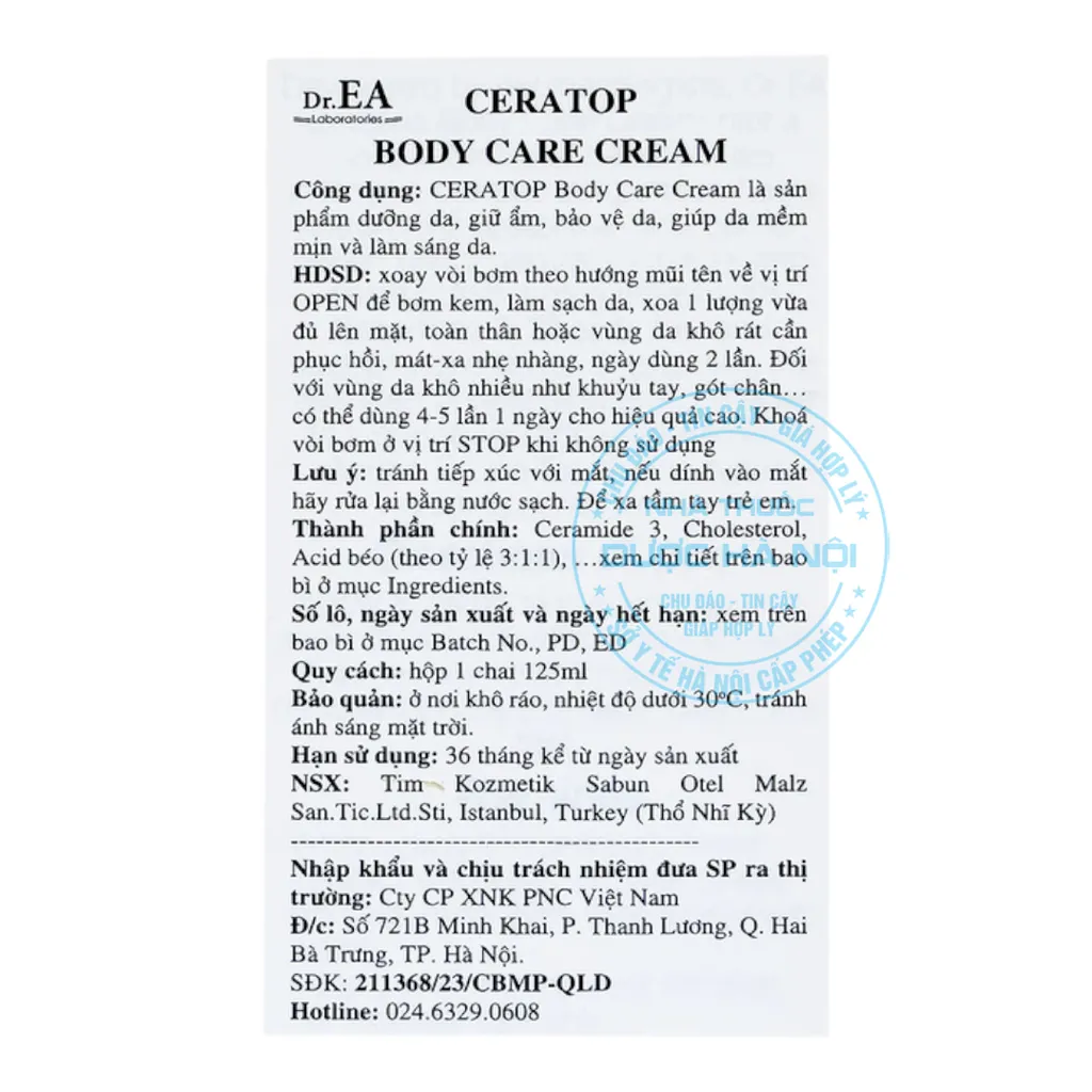 Kem Ceratop Body Care Cream