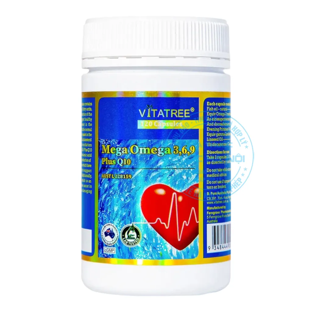 Viên uống Vitatree Mega Omega 3,6,9 Plus Q10