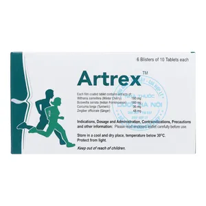 Thuốc Artrex giúp giảm đau xương khớp (Hộp 6 vỉ x 10 viên )