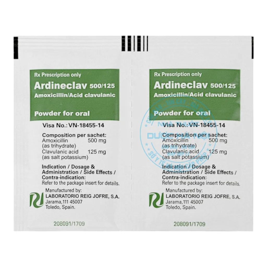Bột pha hỗn dịch uống Ardineclav 500/125