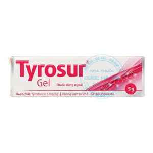 Thuốc Tyrosur Gel 5g điều trị vết thương nhiễm khuẩn hiệu quả