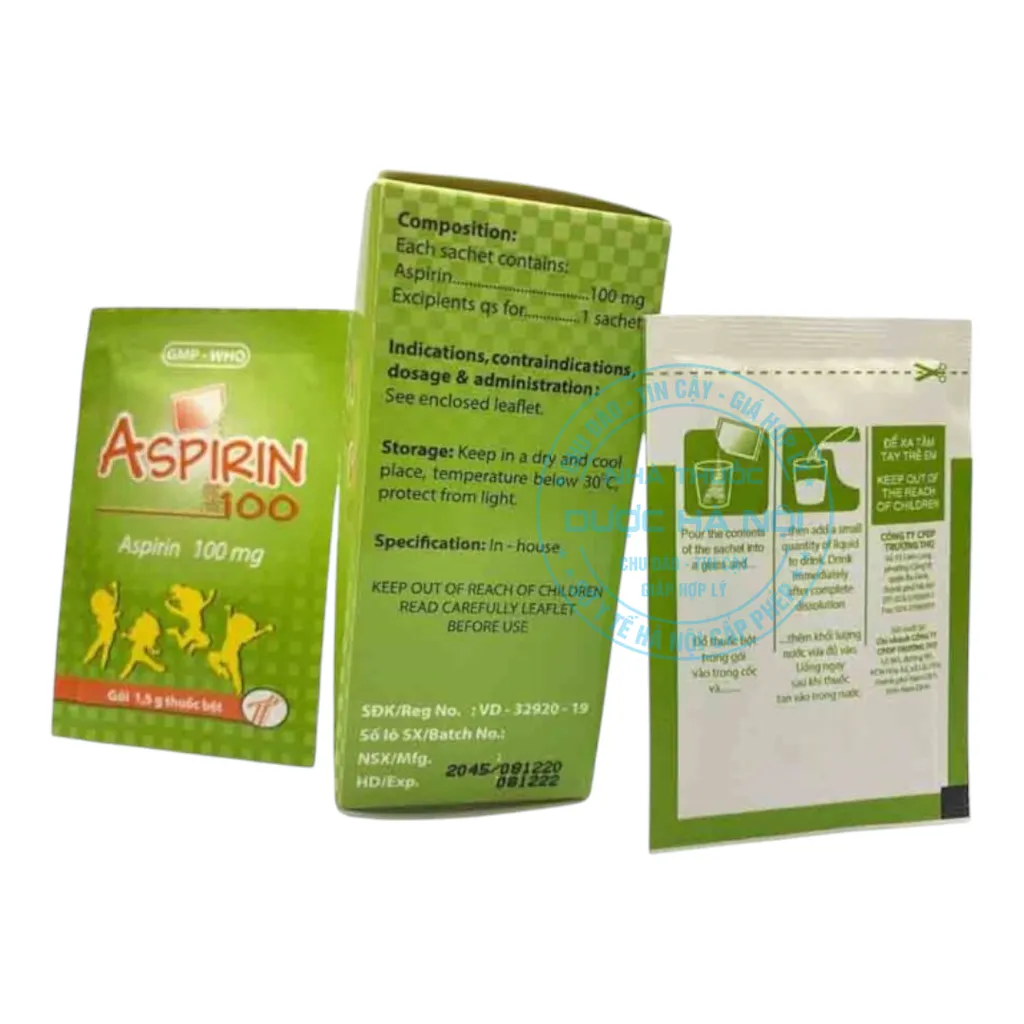 Thuốc giảm đau Aspirin 100