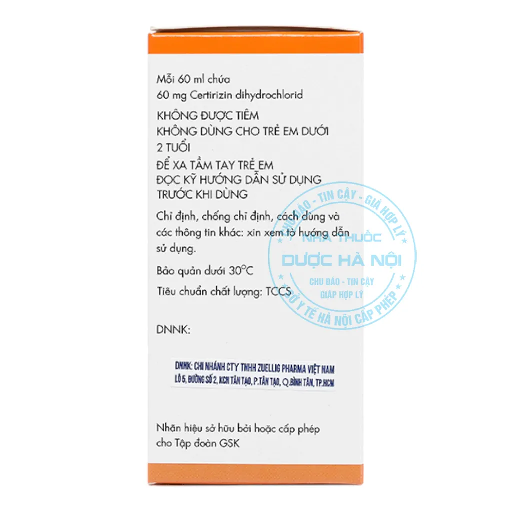 Thuốc Zyrtec 60ml