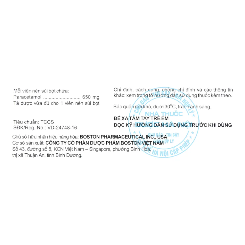 Thuốc Effer-Paralmax Extra 650mg
