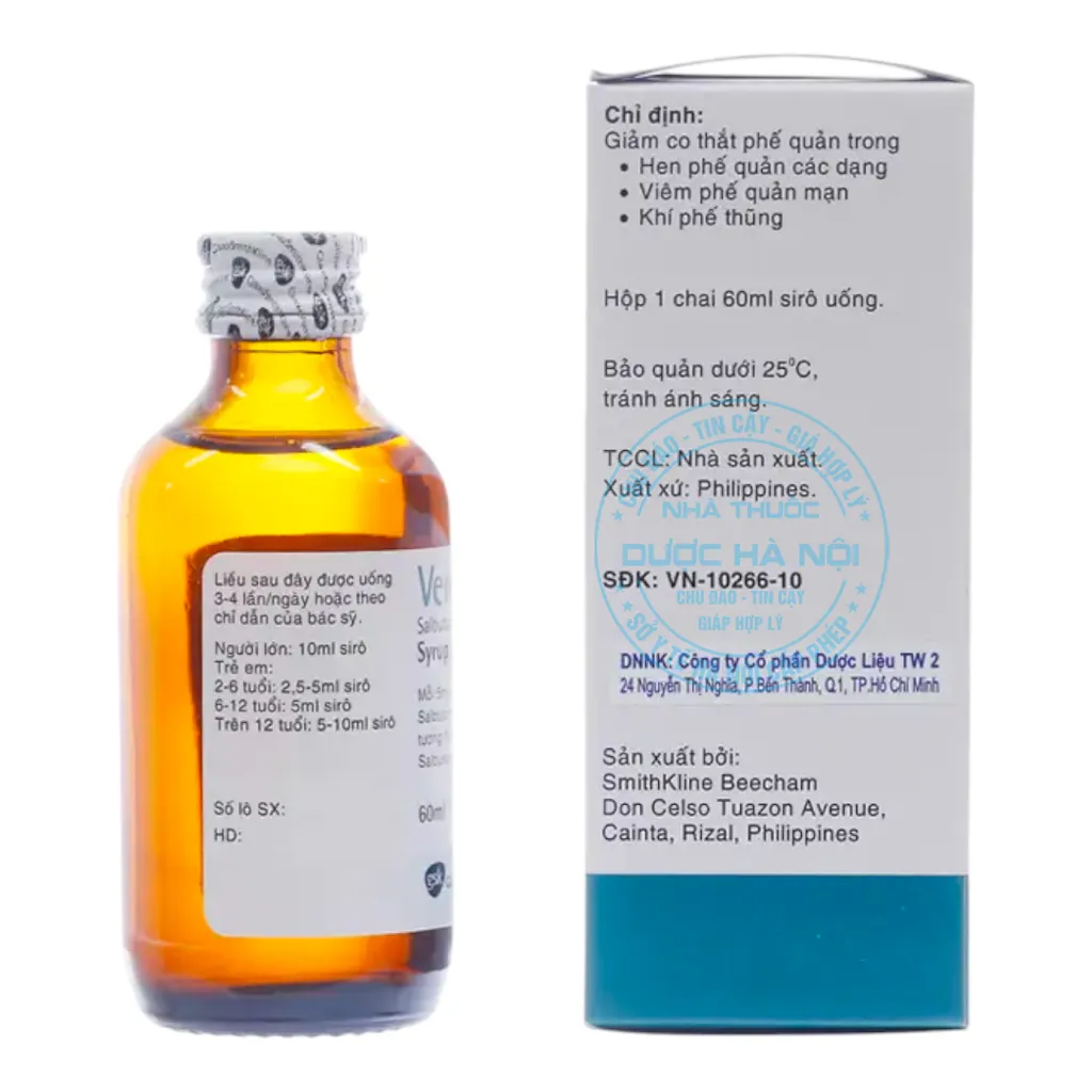 thuốc siro Ventolin Vỏ Xanh