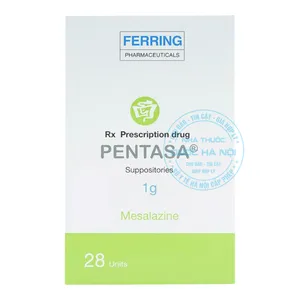 Viên đặt trực tràng Pentasa 1g điều trị các bệnh lý viêm ruột
