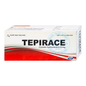 Thuốc Tepirace điều trị tăng huyết áp và giảm triệu chứng cường giao cảm