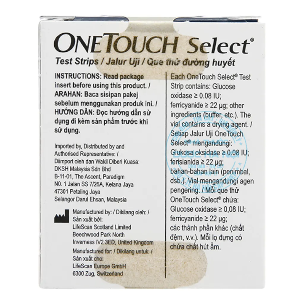 Que thử đường huyết OneTouch Select