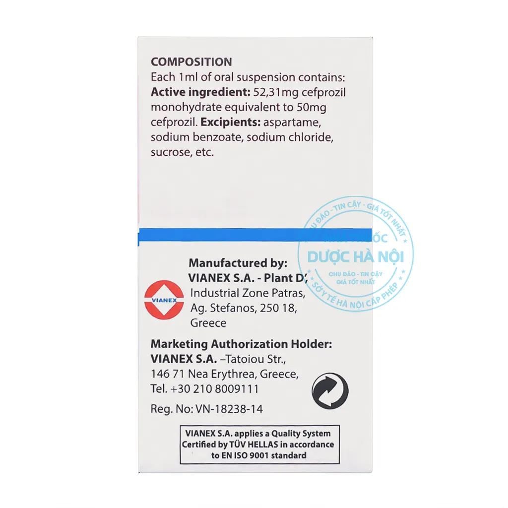 Hỗn dịch Pricefil Cefprozil