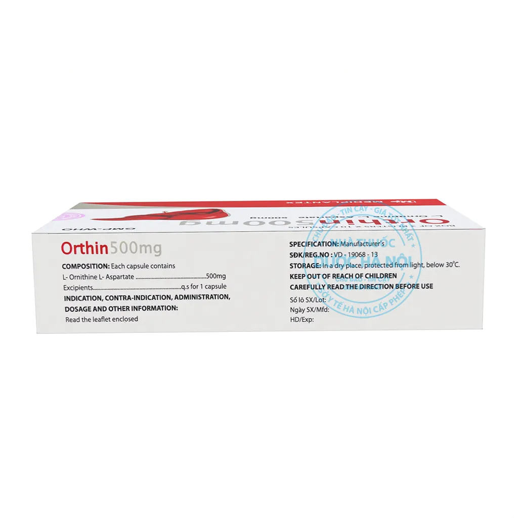 thuốc Orthin 500mg
