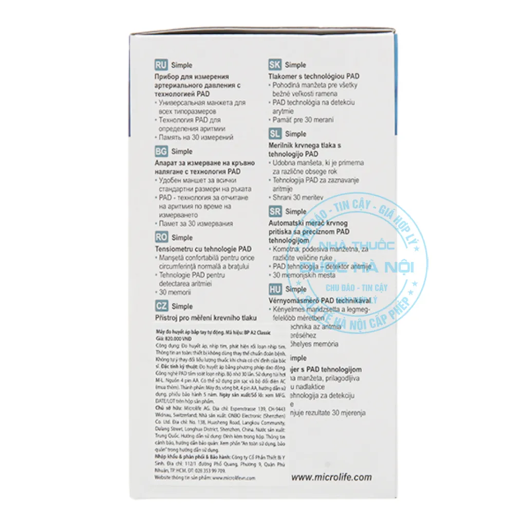 Máy đo huyết áp A2 Classic