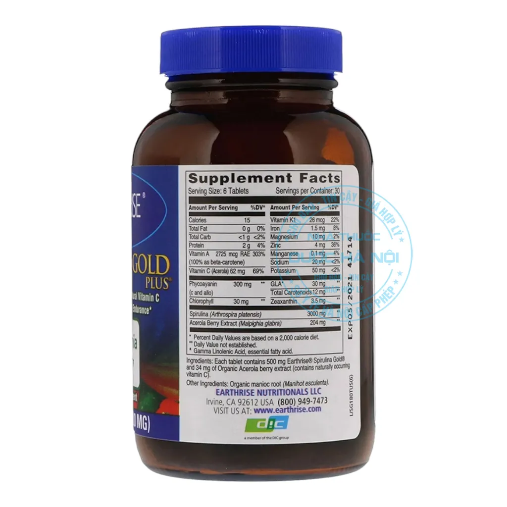 Tảo Spirulina Gold Plus