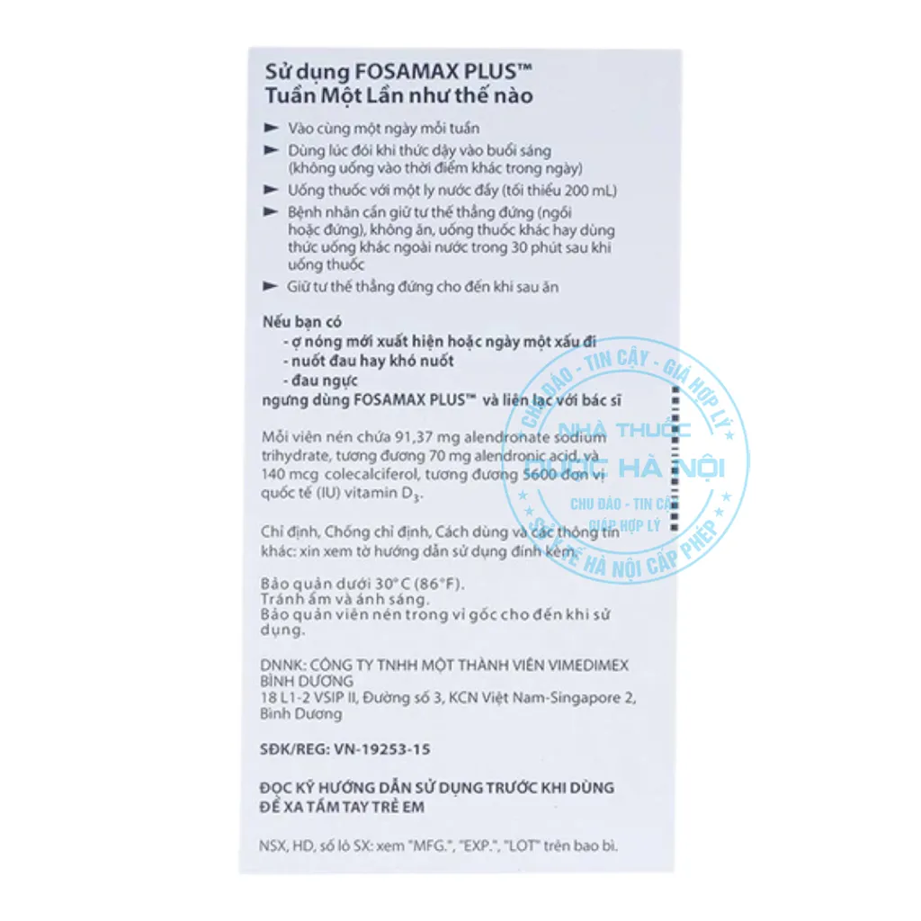 Thuốc Fosamax Plus 70mg/5600IU