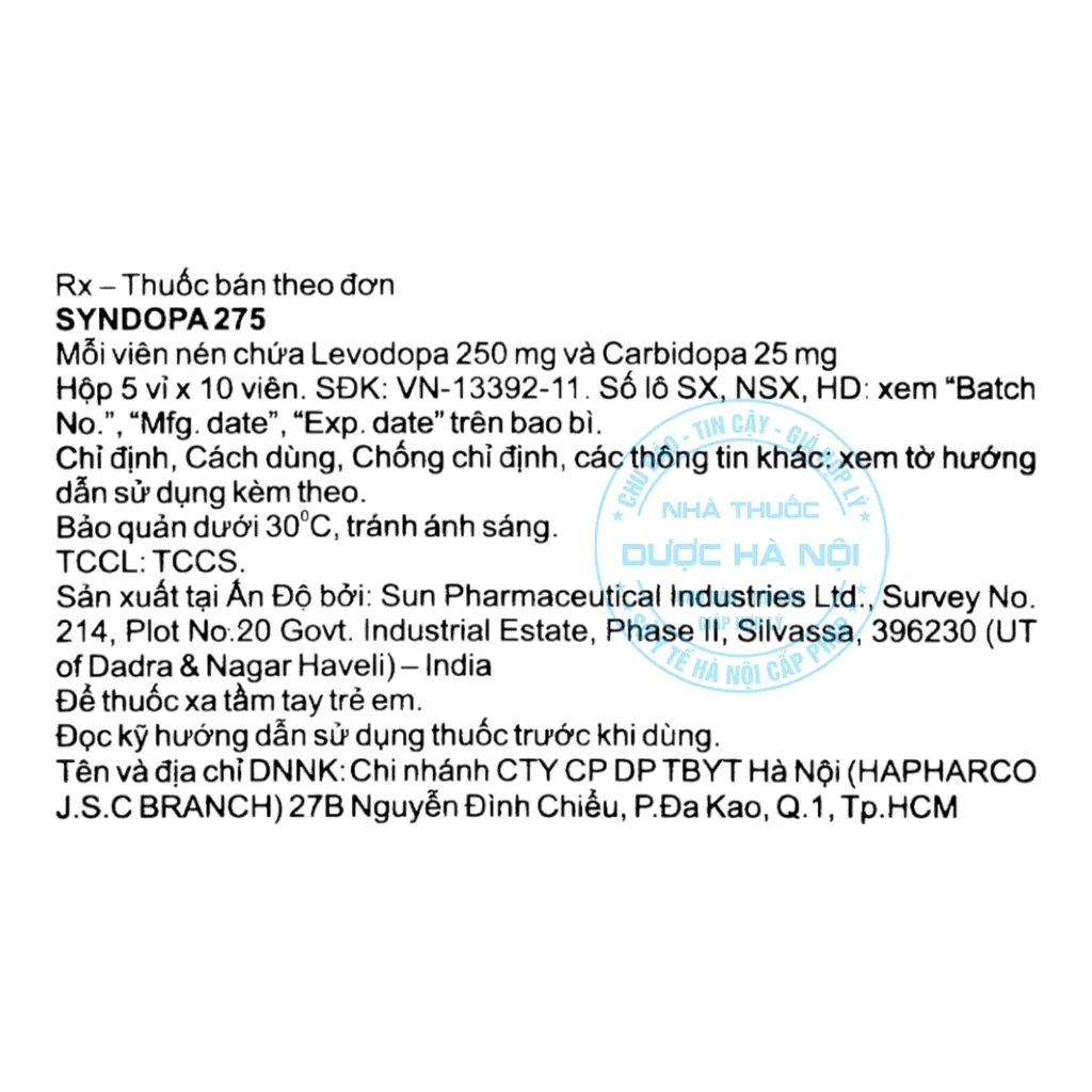 Thuốc Syndopa 275