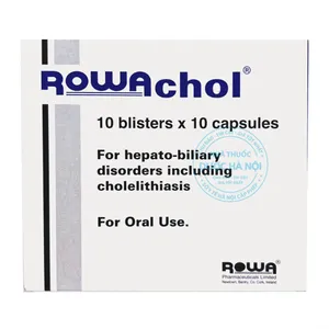 Thuốc Rowachol dùng điều trị làm tan sỏi đường mật (1 Hộp x10 vỉ/ 100 viên)