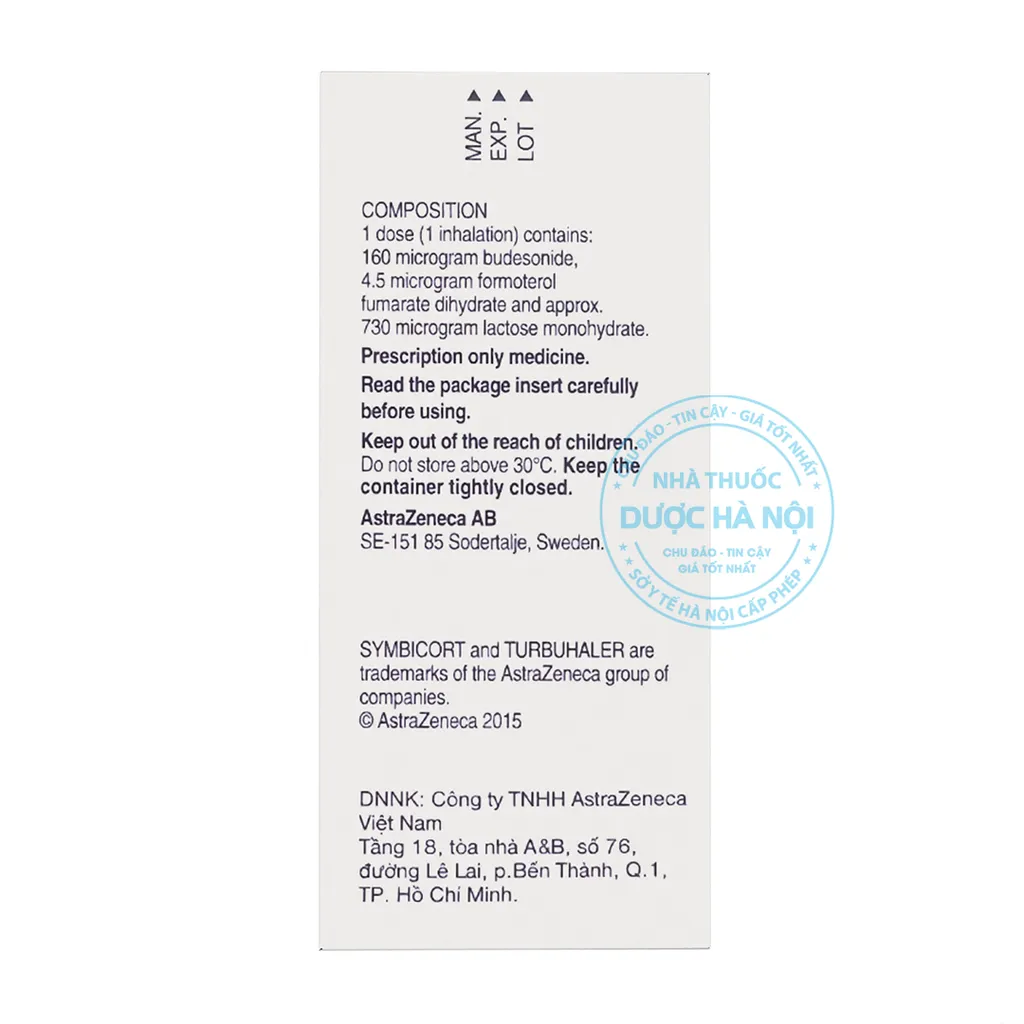thuốc trị hen Symbicort 120 liều