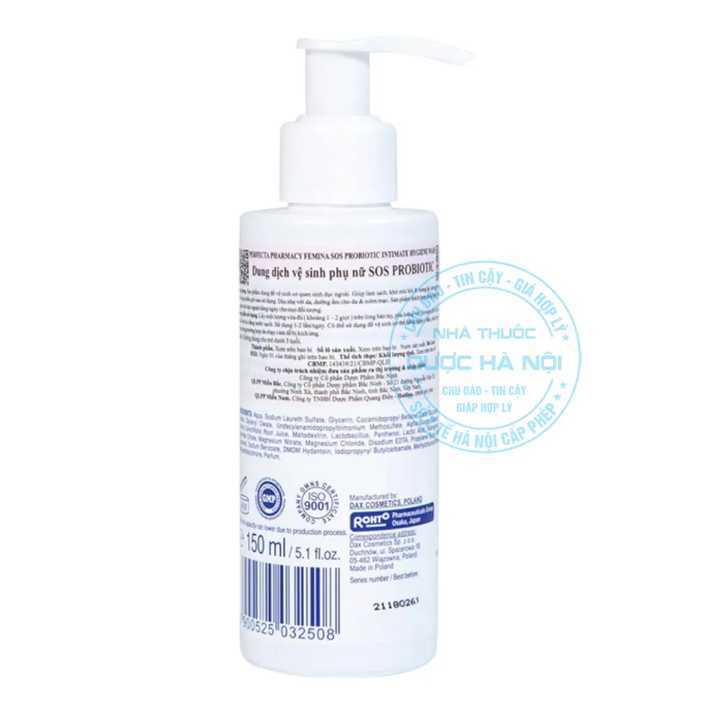 Dung dịch vệ sinh phụ nữ Femina SOS Probiotic