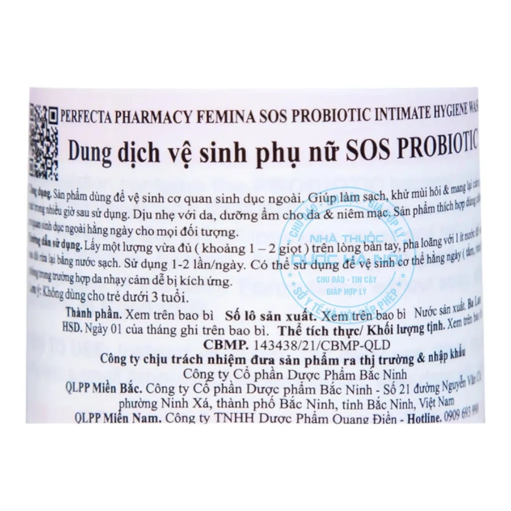 Dung dịch vệ sinh phụ nữ Femina SOS Probiotic