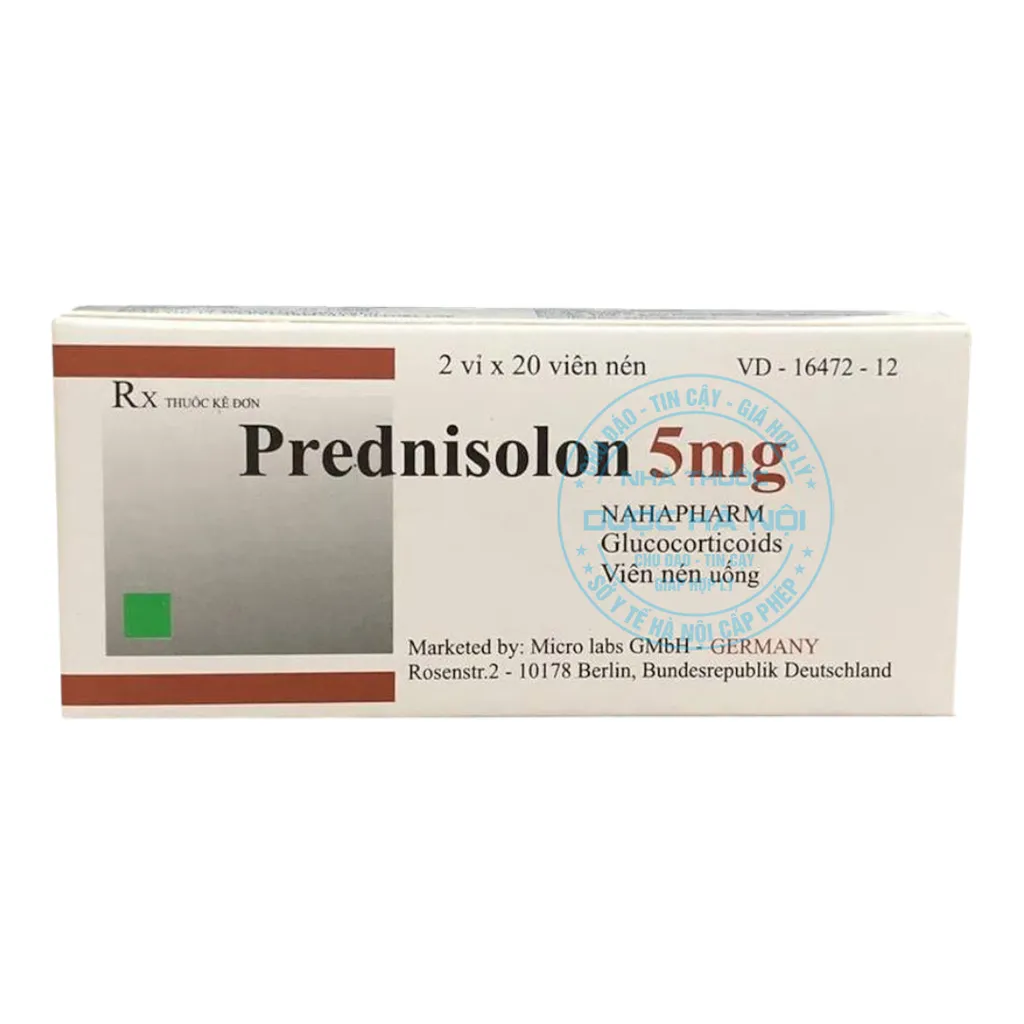 Thuốc Prednisolon 5mg
