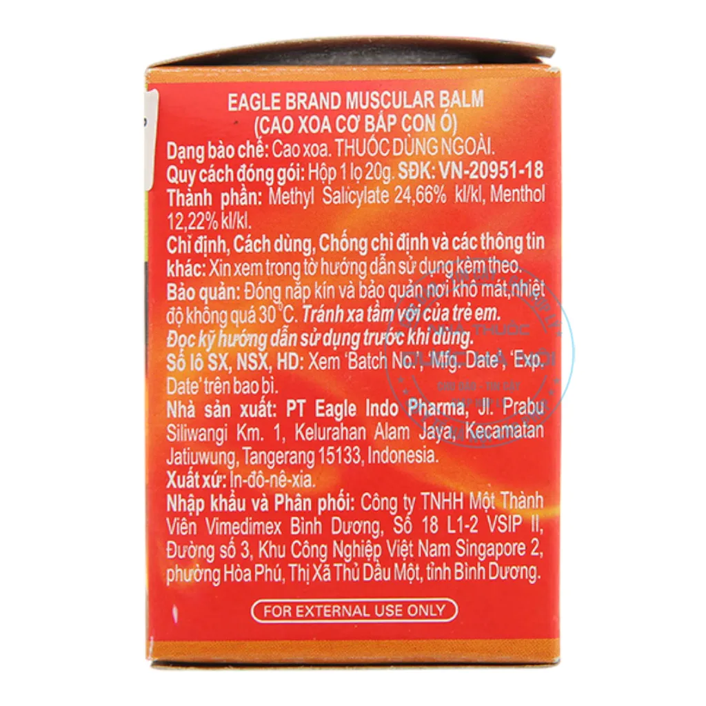 Cao vàng Con Ó Eagle Brand Yellow Balm