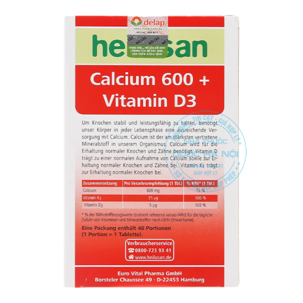 Heilusan Calcium 600 + Vitamin D3