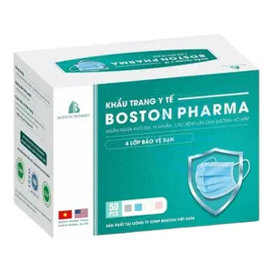 Khẩu trang y tế Boston Pharma ngăn ngừa khói bụi, vi khuẩn, dịch bệnh
