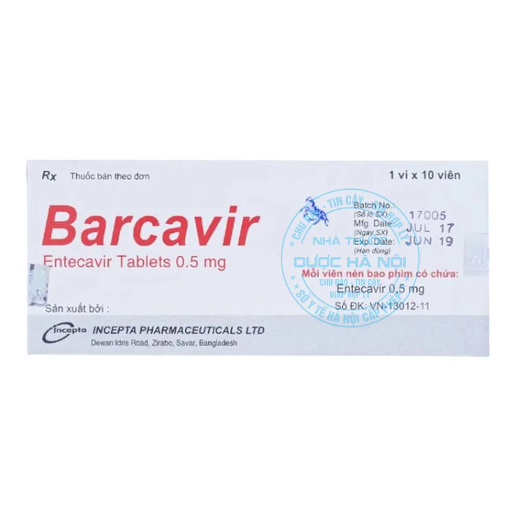 Thuốc Barcavir 0.5mg
