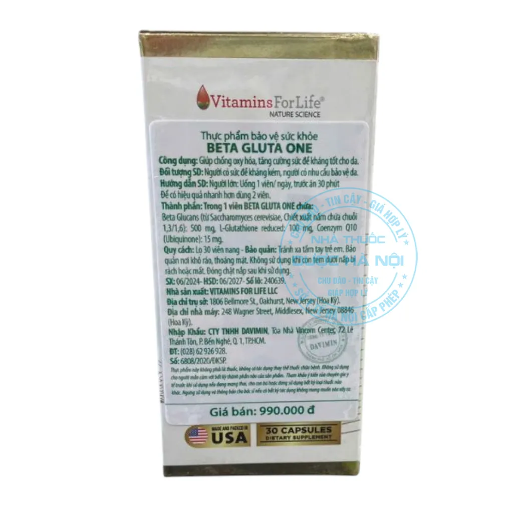 Viên uống Beta Gluta One