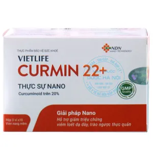 Vietlife Curmin 22+ hỗ trợ giảm triệu chứng viêm loét dạ dày