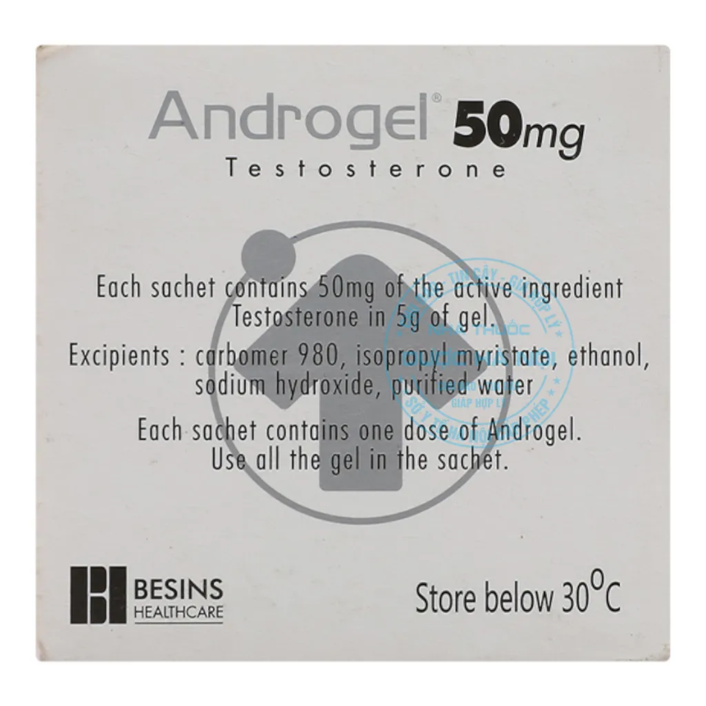 Gel bôi da Androgel 50mg/5g