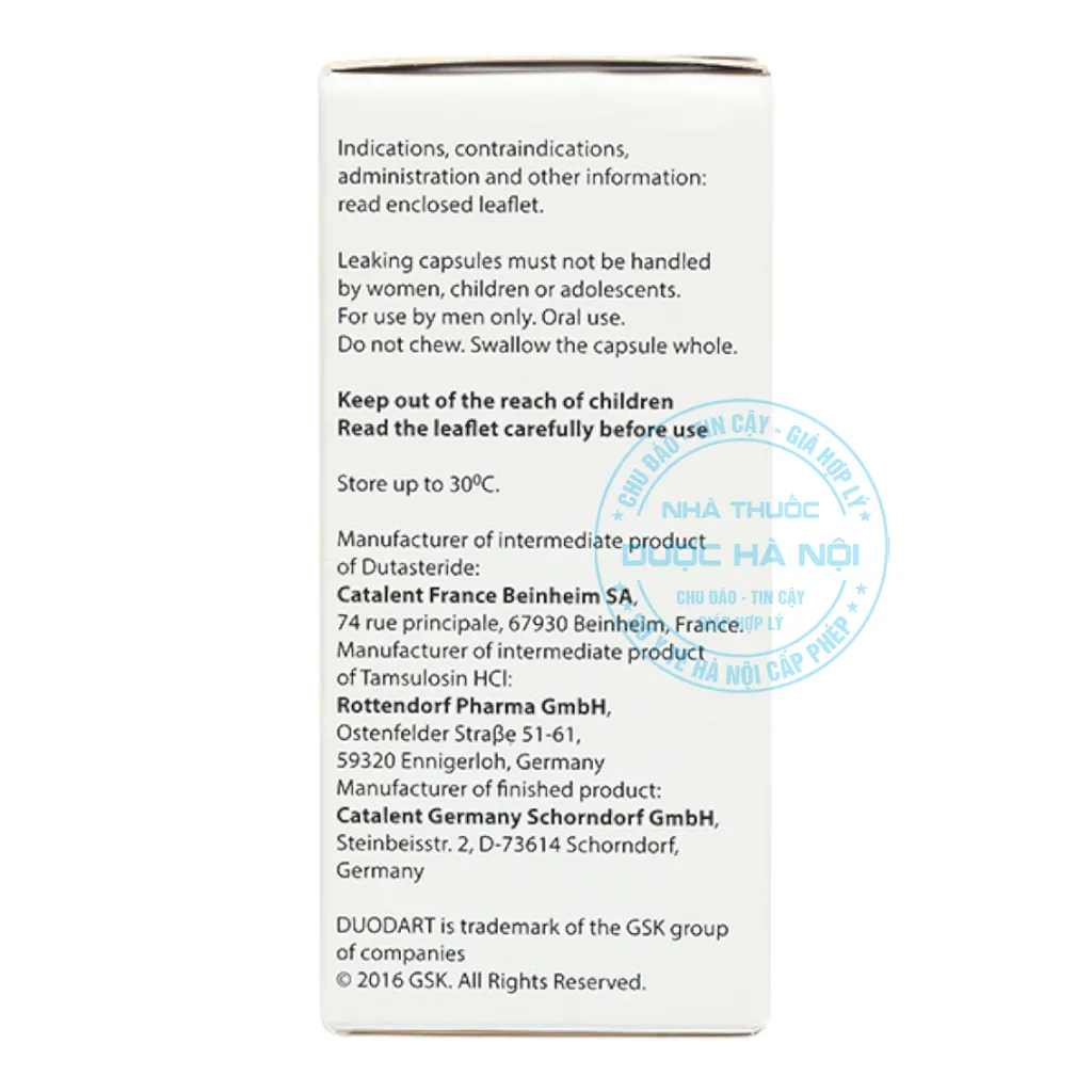 Thuốc Duodart 0.5mg/0.4mg